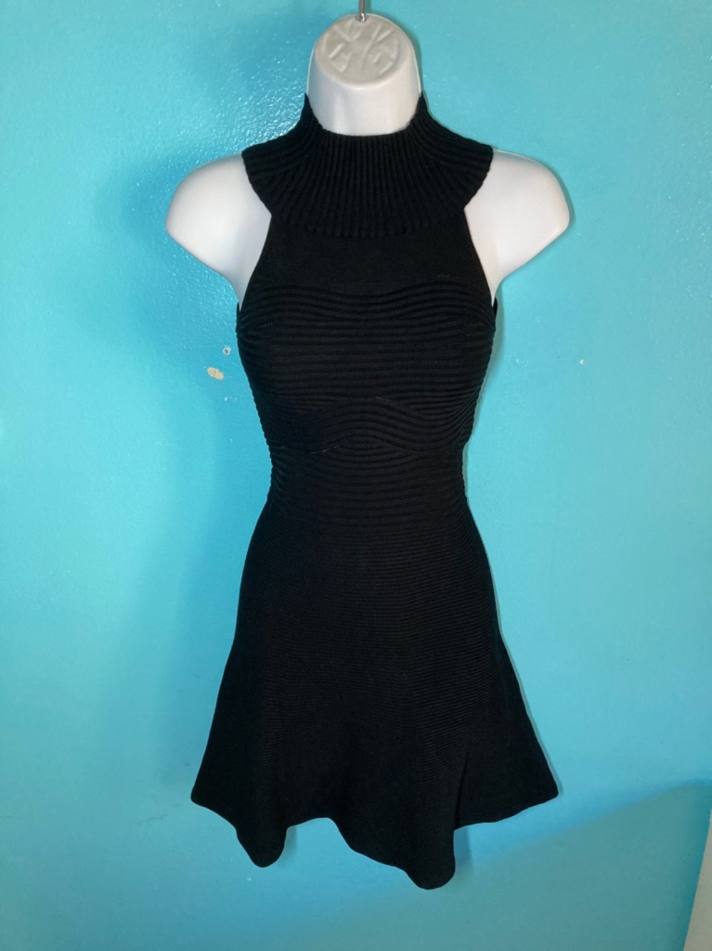 Cushnie Et Ochs Bodycon Black Stretch Knit Bandage Dress Size XS